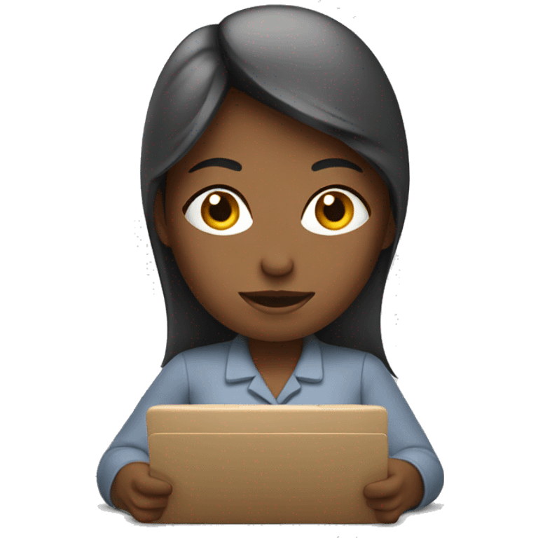 woman working sitting emoji