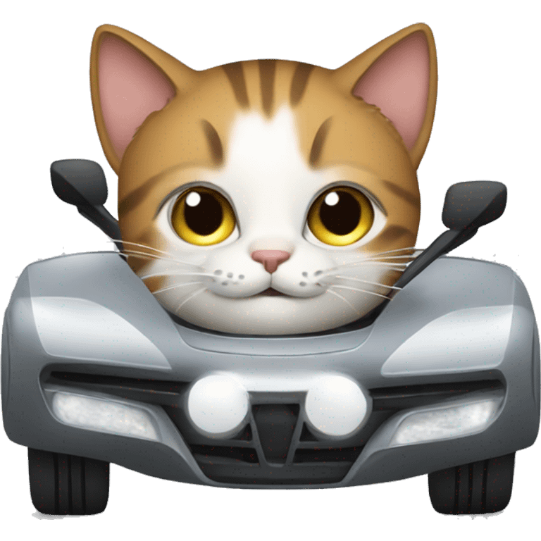 Cat driving bmw emoji