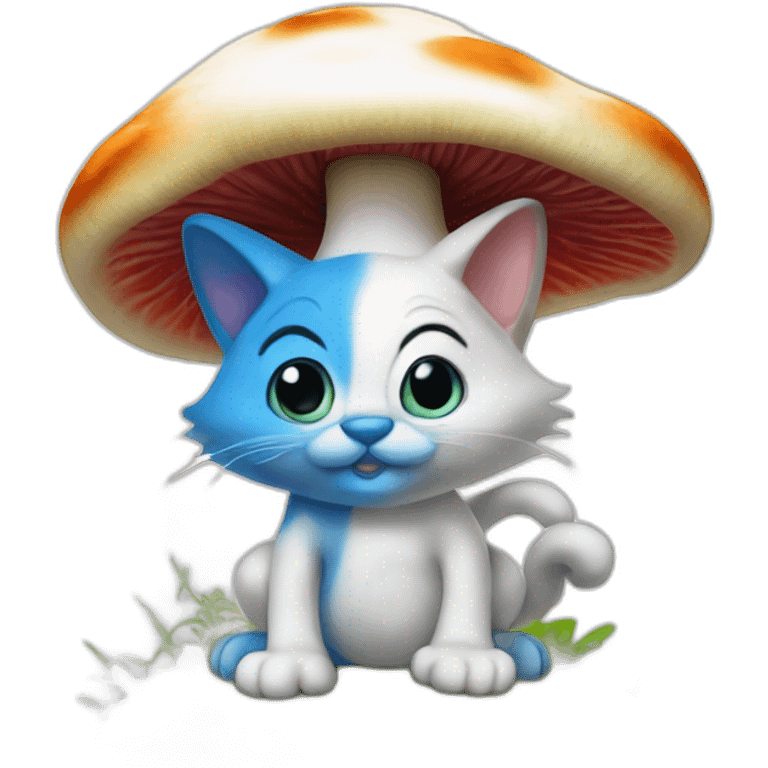 Smurfs cat mushrooms emoji