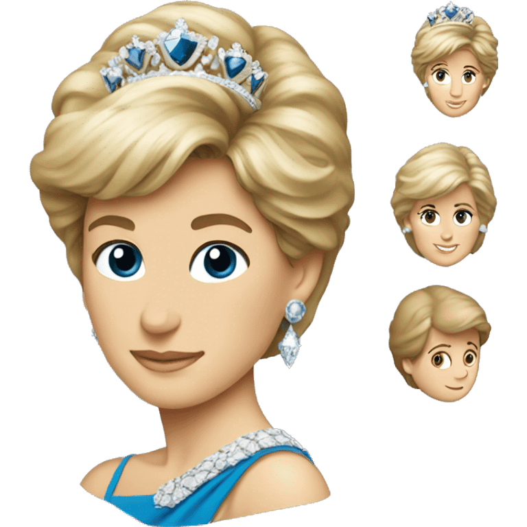 Princess Diana on the shoulder emoji