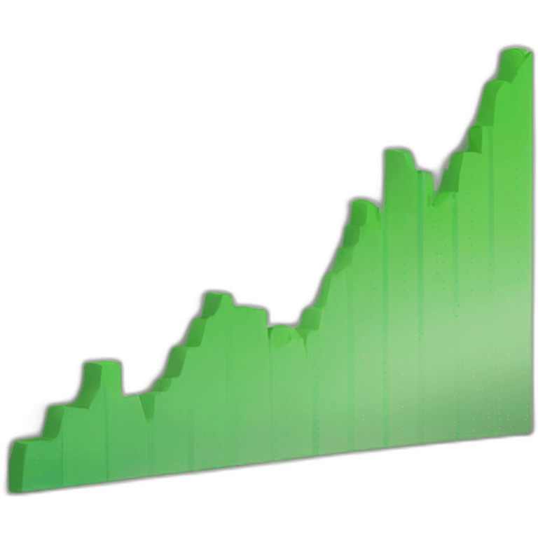 short green rising chart emoji