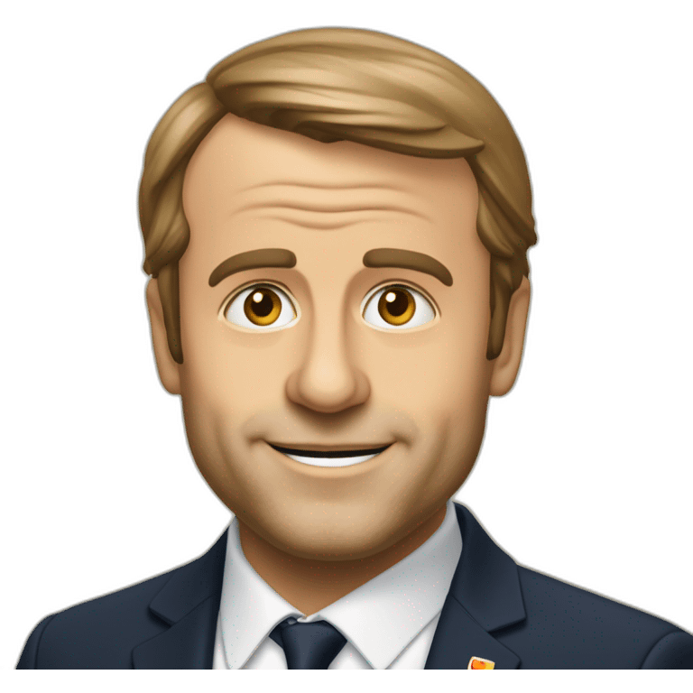 Macron buvant une bière emoji