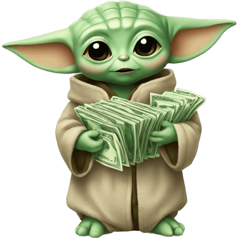 baby yoda holding money emoji