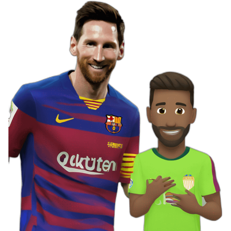 messi deseando feliz cumpleaños a Matias emoji