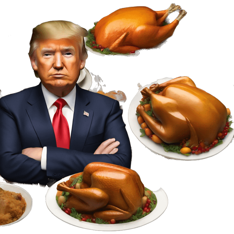 Ultra realistic trump thanksgiving emoji