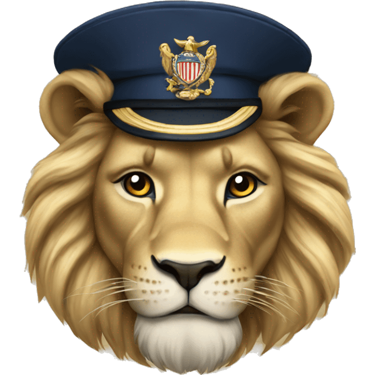 navy style lion emoji