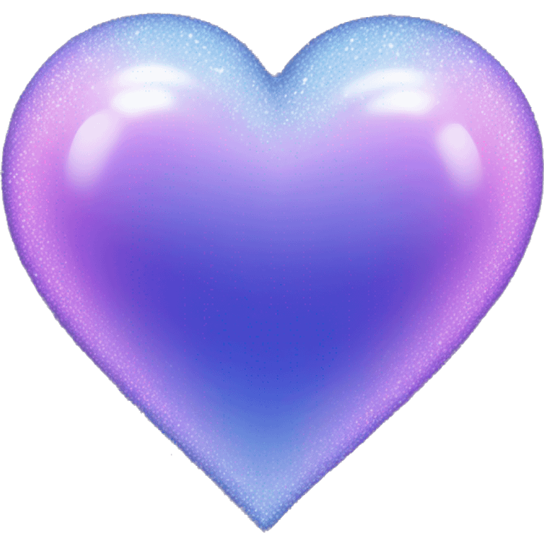 sparkly indigo-lilac-gradient iridescent heart emoji