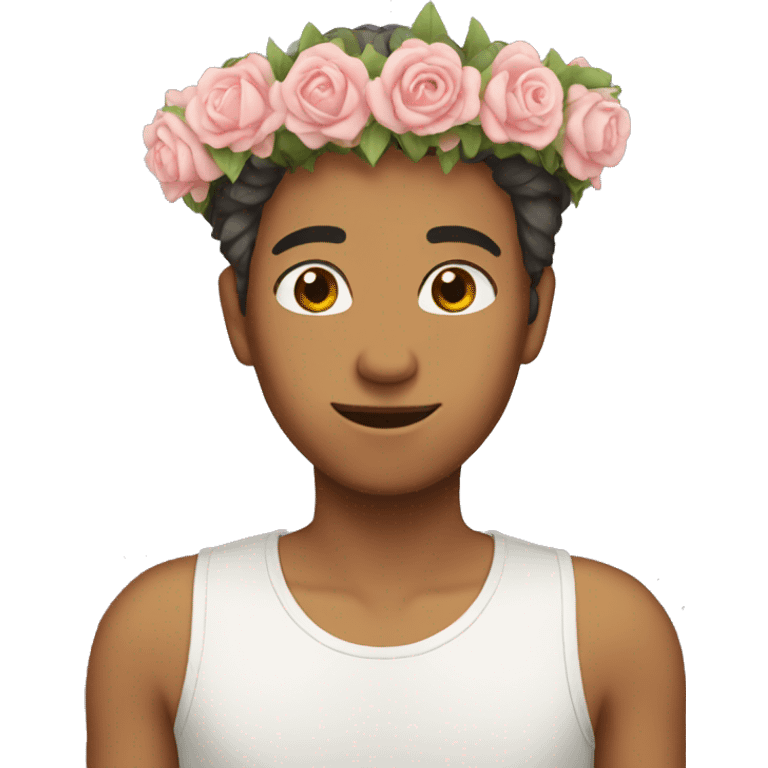 empty flower crown emoji