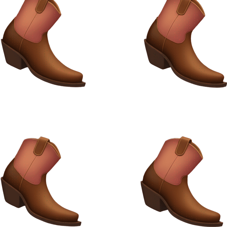 Light pink and brown cowboy boots emoji