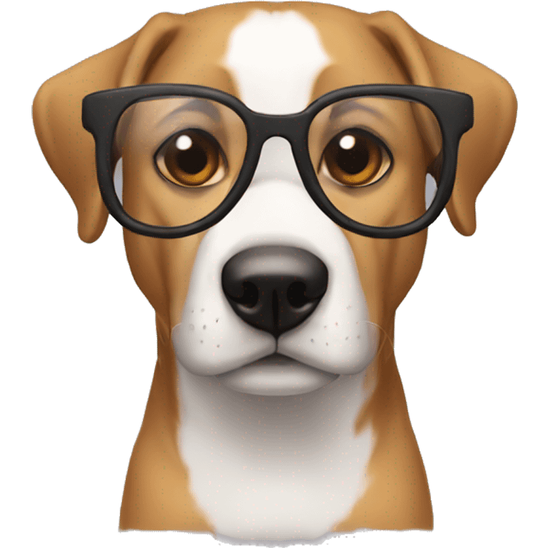 Perro lentes emoji