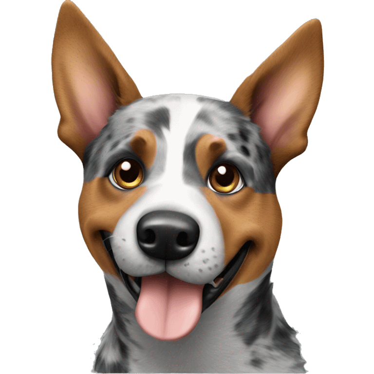 Australian cattle dog waving emoji