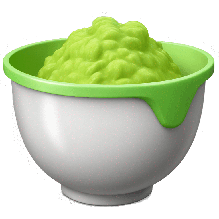 Realistic lime green mixing bowl  emoji