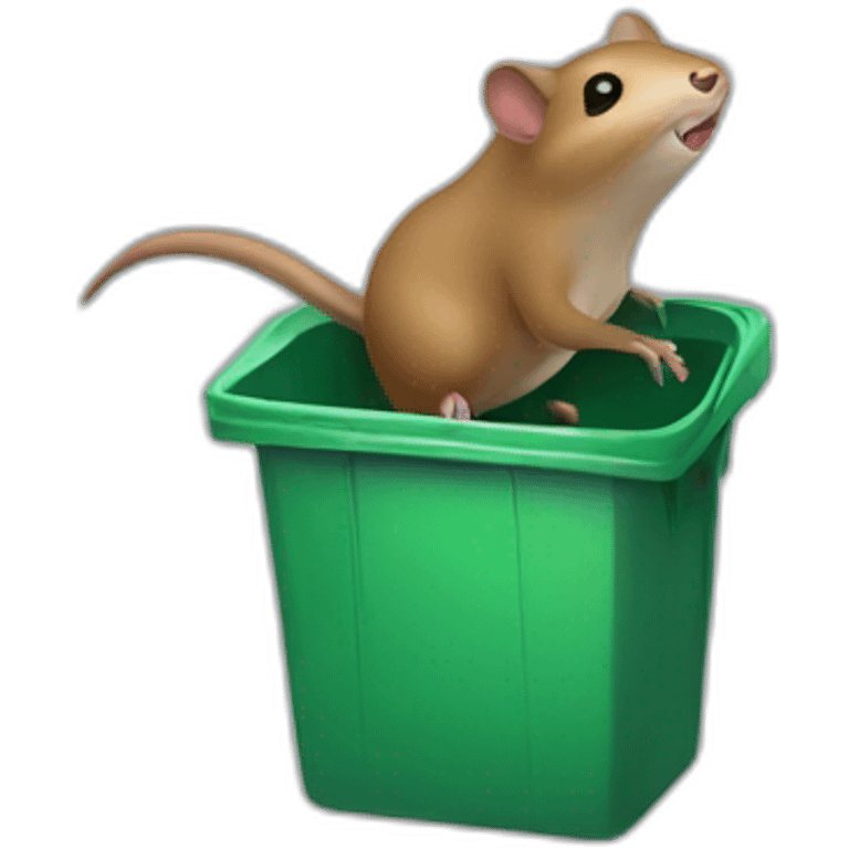 A shrew  throwing something in the bin emoji