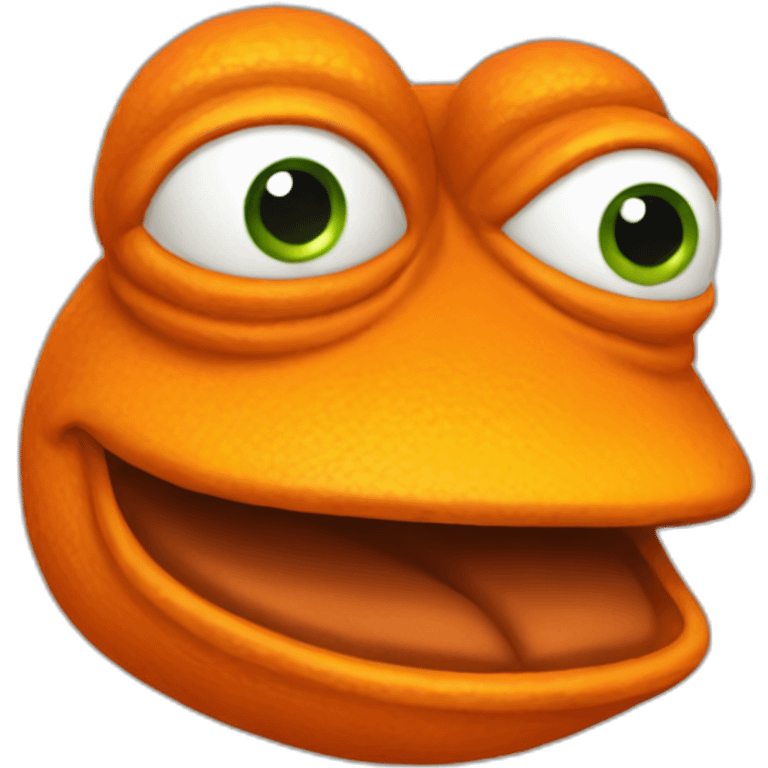 orange color pepe the frog emoji