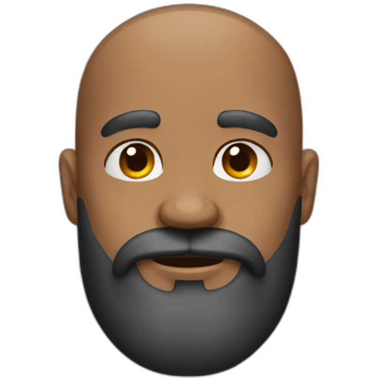 bald man with big black beard emoji