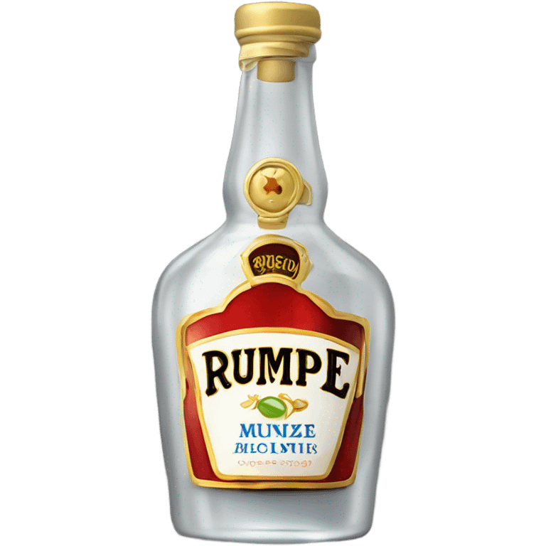 Bottle of rumple minze alcohol emoji