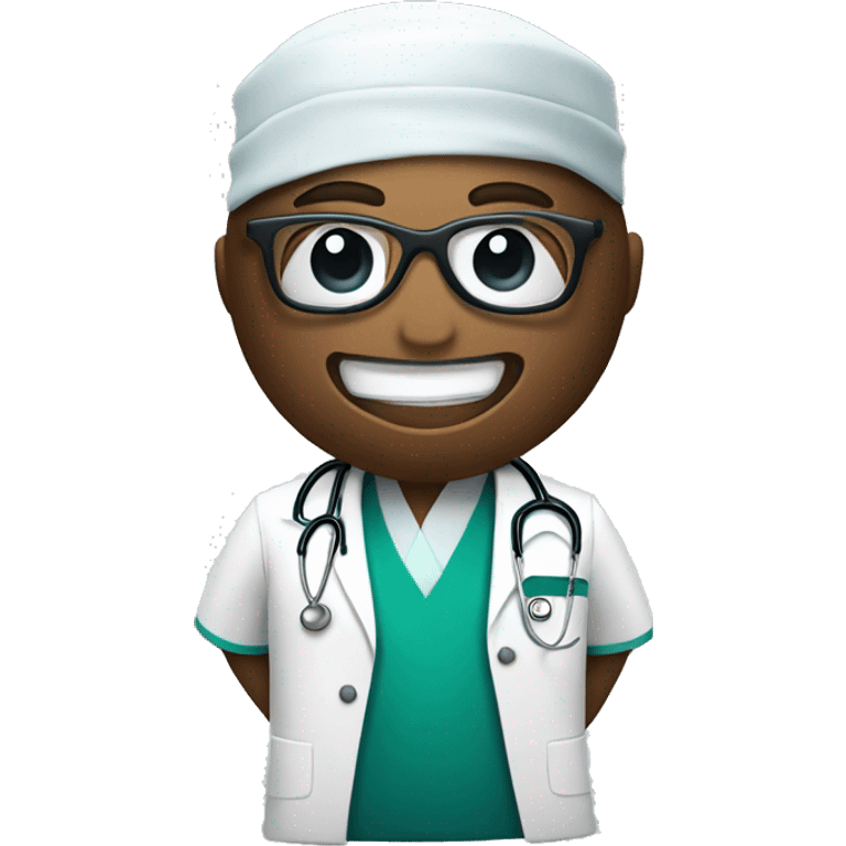 coconut dressed as a medical doctor emoji