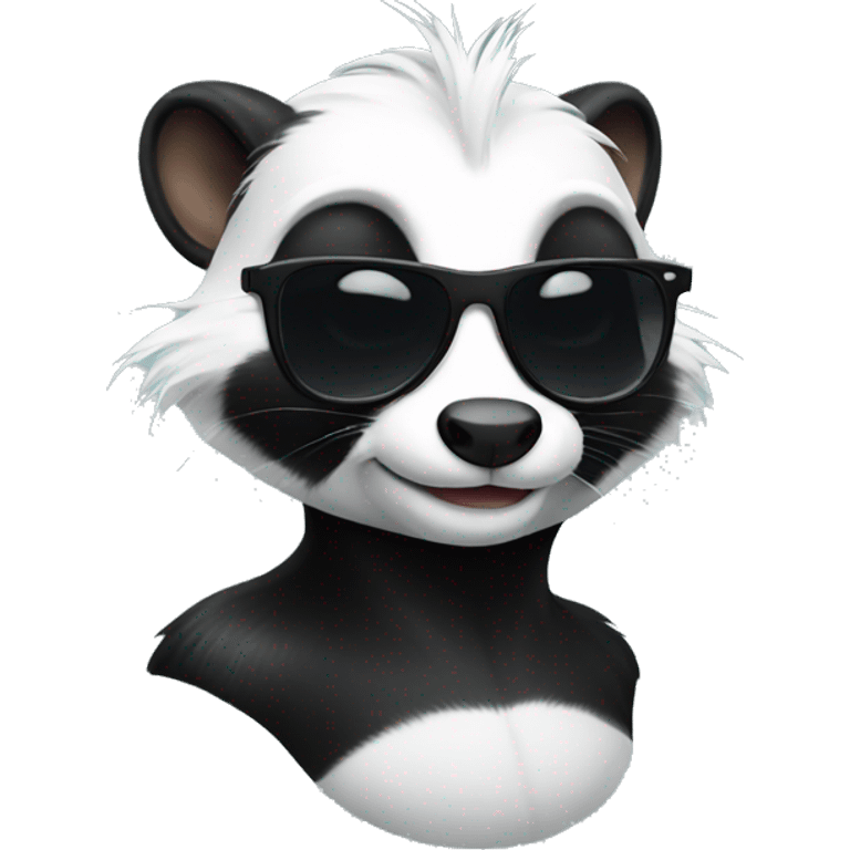 Skunk with sunglasses emoji