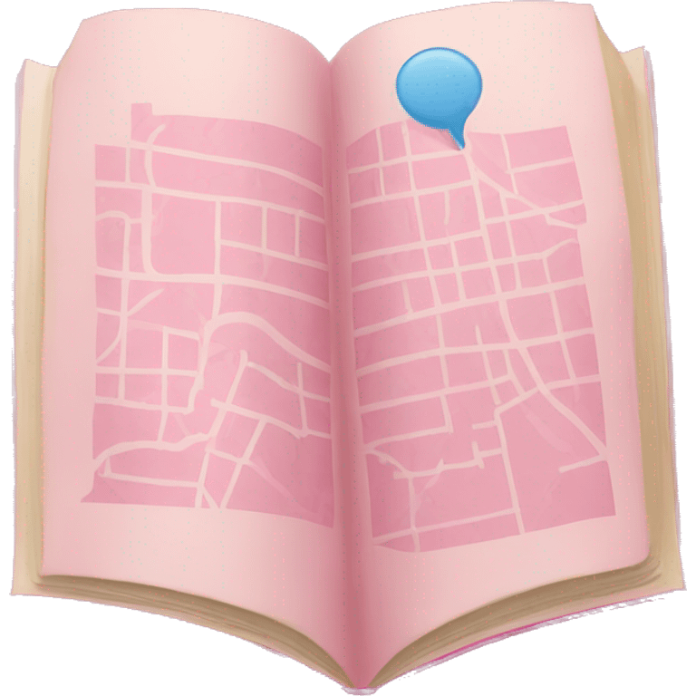 Pink map book  emoji