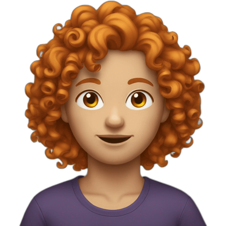 curly ginger hair emoji