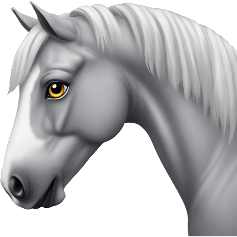 Grey Andalusian horse emoji