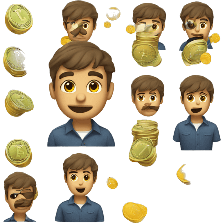 Chico rubio con dinero  emoji