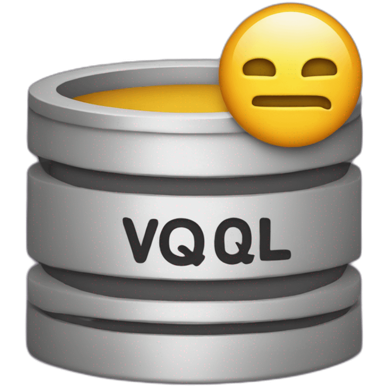 the symbol for sql but it instead says vql emoji