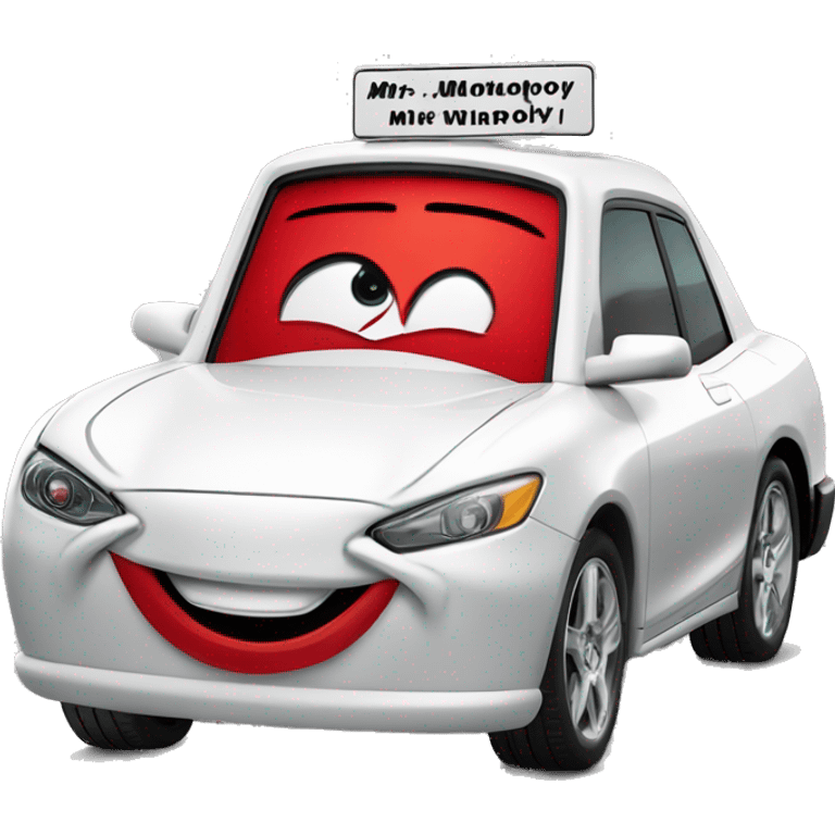 mr.monopoly monopoly go in a disney lightning McQueen car emoji