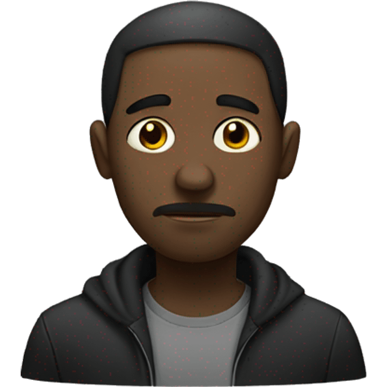 Un homme noire triste  emoji