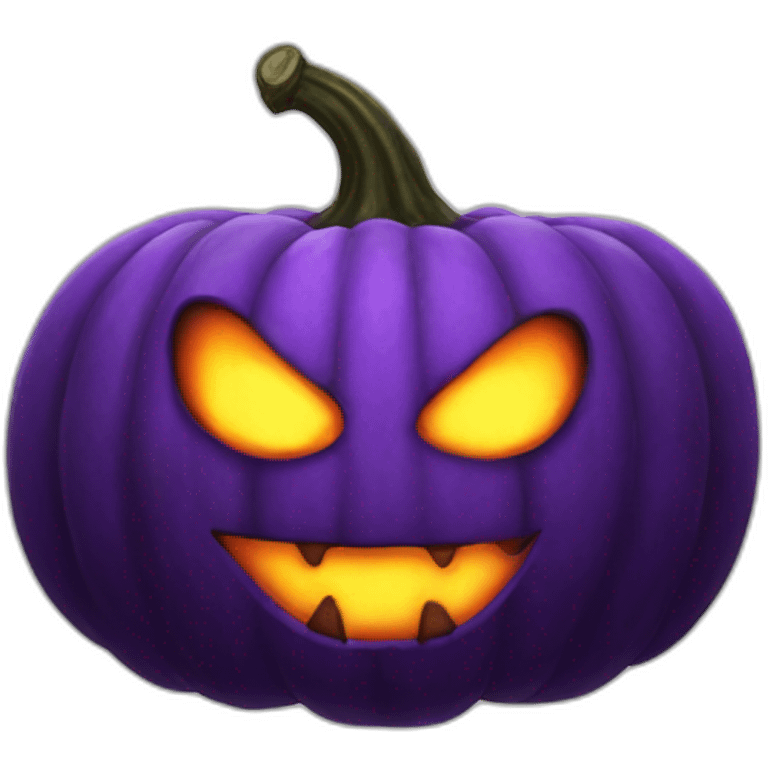 Purplefire pumpkin head with demon eyes emoji