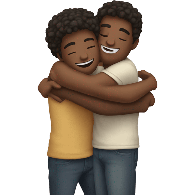 two friends hugging emoji