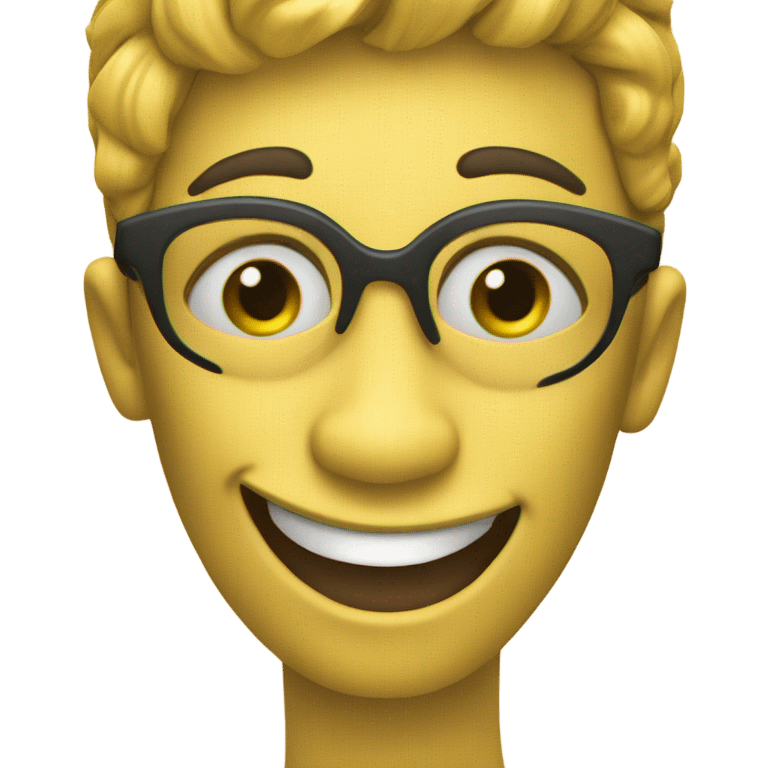 Yellow skin person saying hi emoji