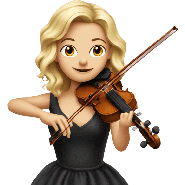 A blonde girl who plays the violin in an expensive restaurant emoji