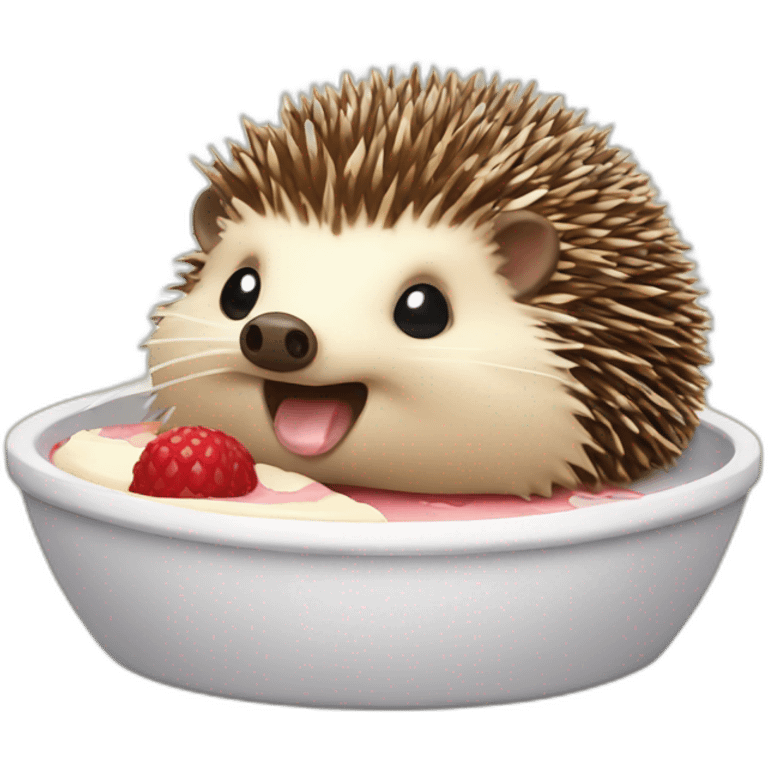 hedgehog-eats-dessert emoji