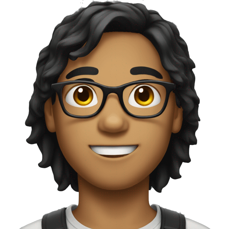 boy with glasses and black hair  emoji