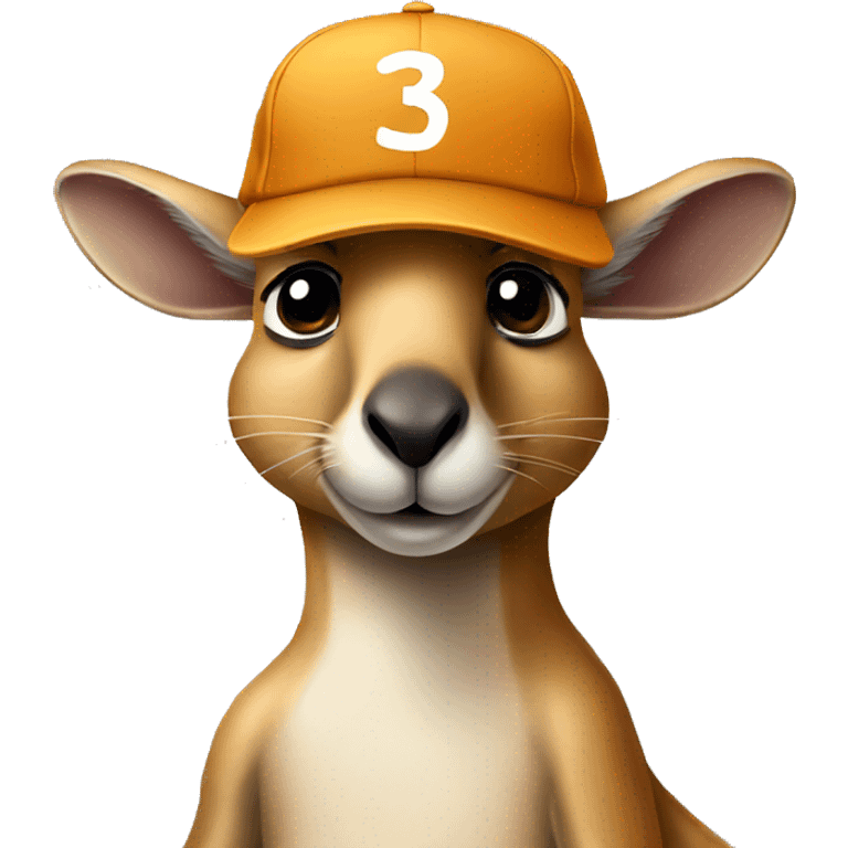 Kangaroo with basecap emoji