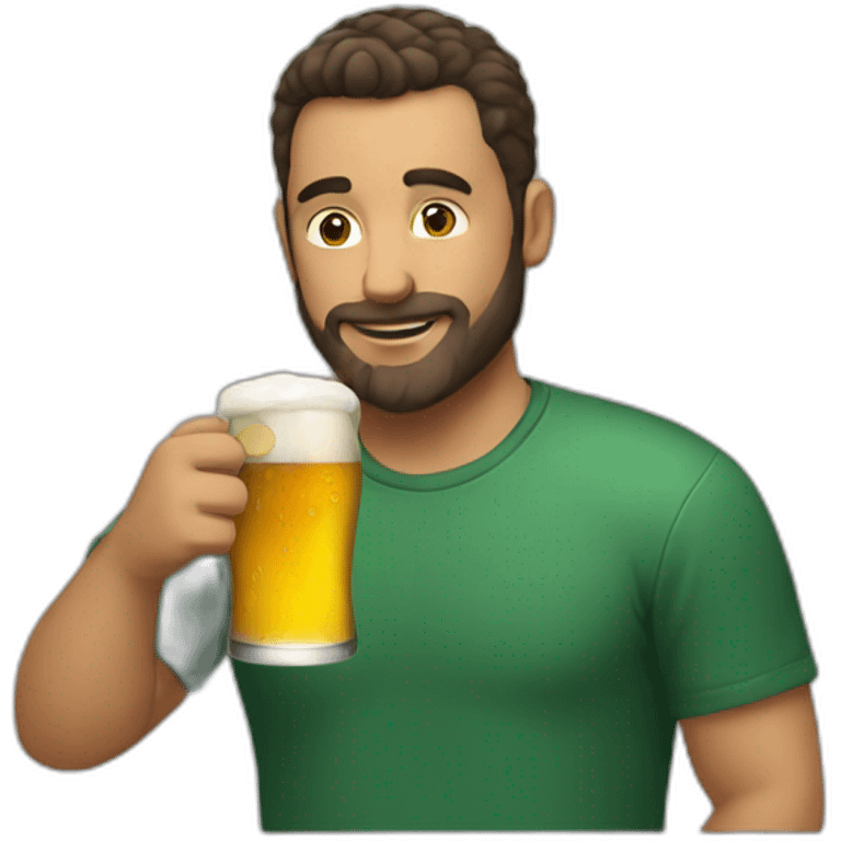 Me drinking beer emoji