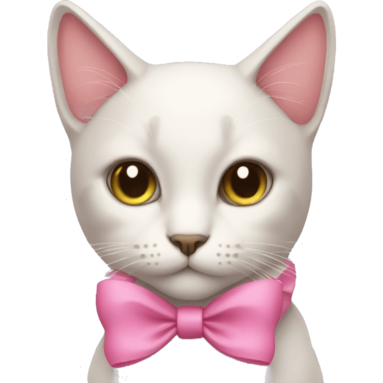 cat with pink bow  emoji