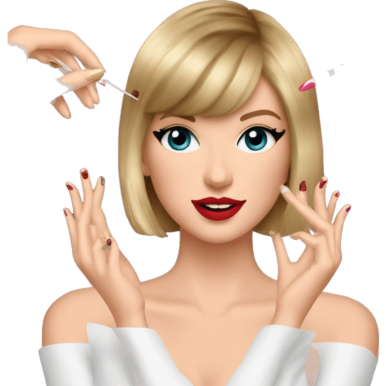 Taylor Swift getting her nails  emoji