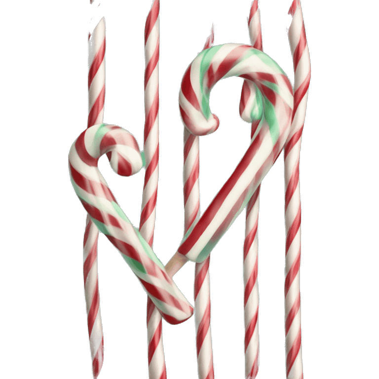 Realistic isolated single teal and white striped candy cane. emoji