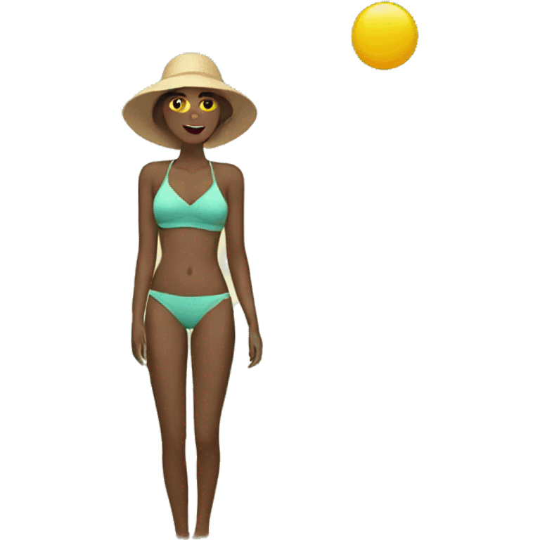 woman on the beach emoji