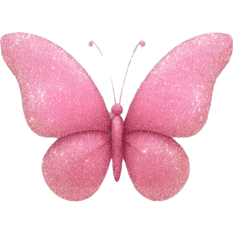 Glitter butterfly pink emoji