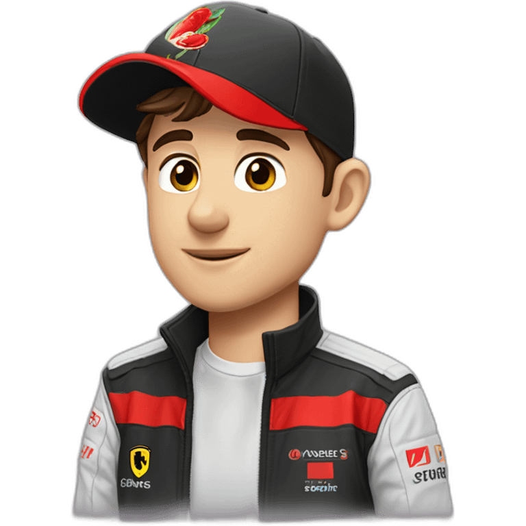 Charles Leclerc red hat emoji