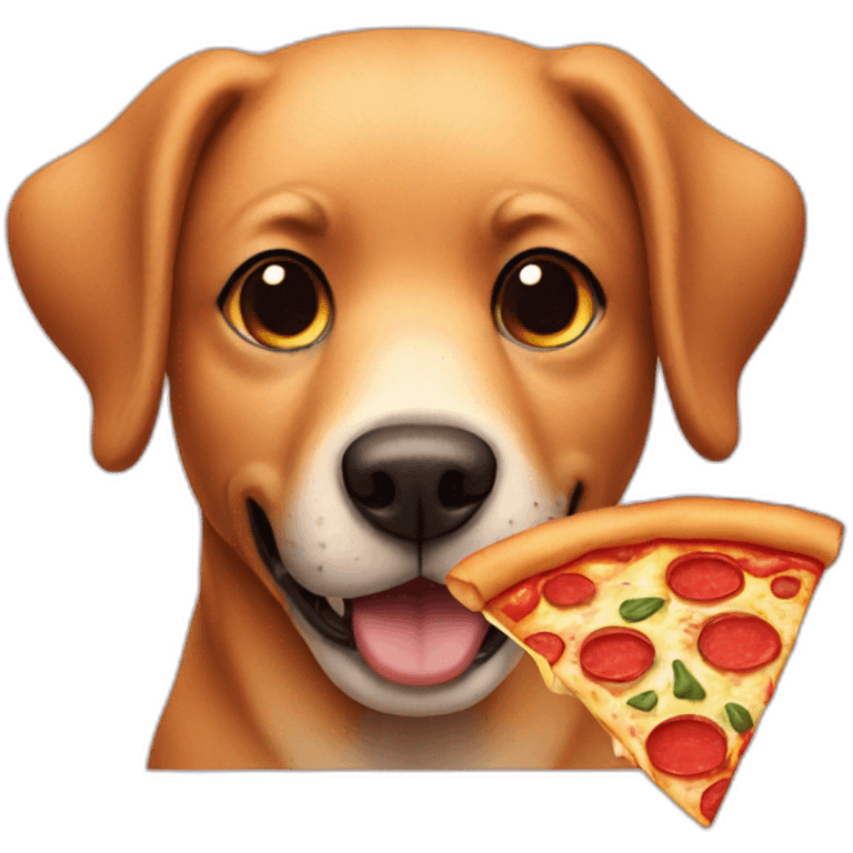 Dog with pizza  emoji