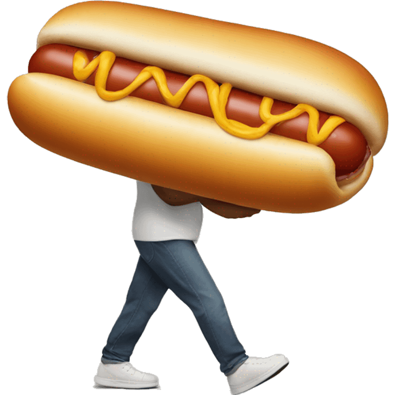 Hotdog walking emoji