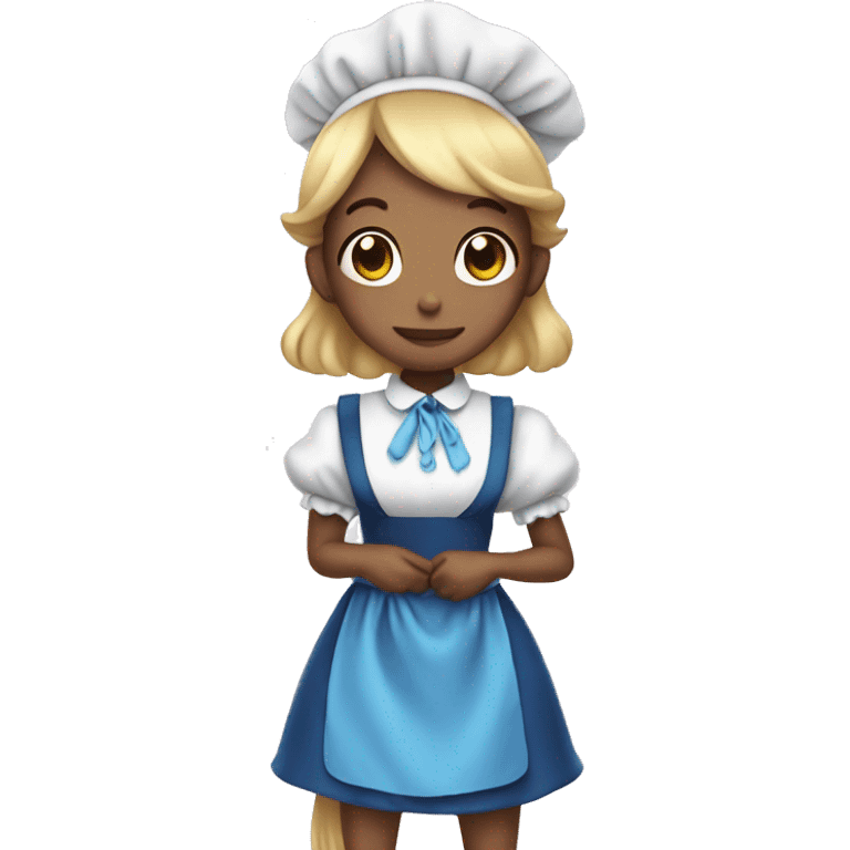 Blue cute slimegirl dress as a maid  emoji