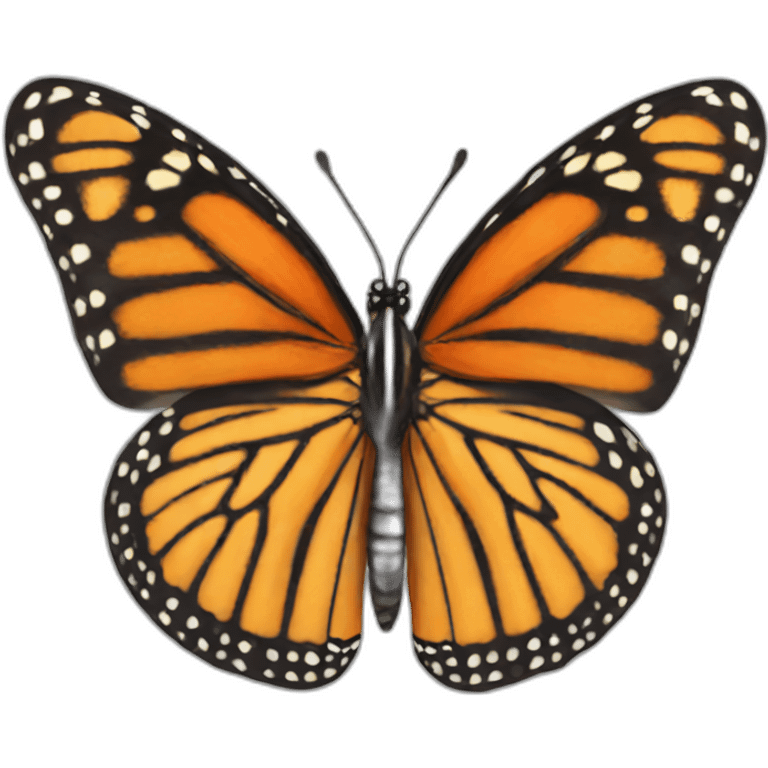 Monarch butterfly emoji