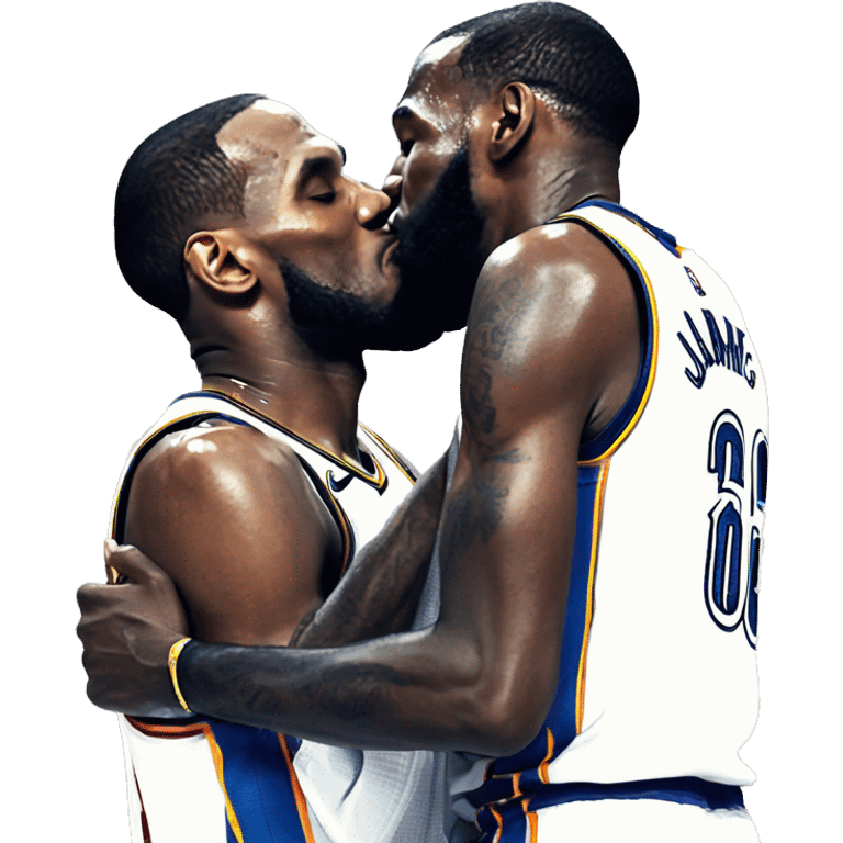 lebron james kissing kevin durant emoji