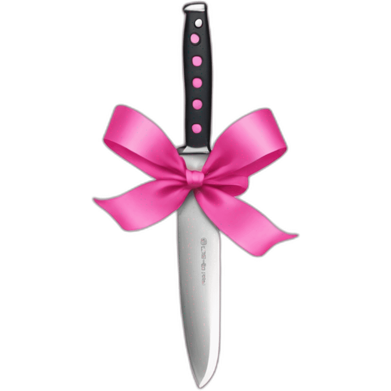 Knife with a pink ribbon emoji