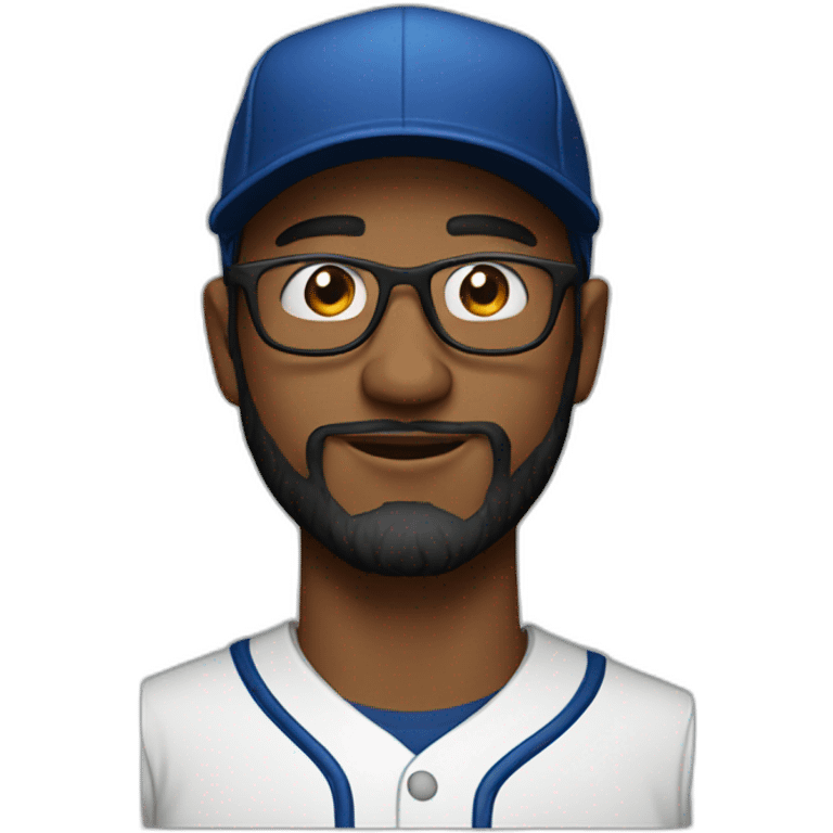 man with glasses and beard with a baseball hat backwards emoji